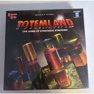 2008 University Games Totemland Board Game Wood Stacking Strategy Sealed New‎